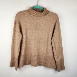 J. Crew Tan Turtleneck Sweater in Supersoft Yarn Wool Alpaca Blend sz XS